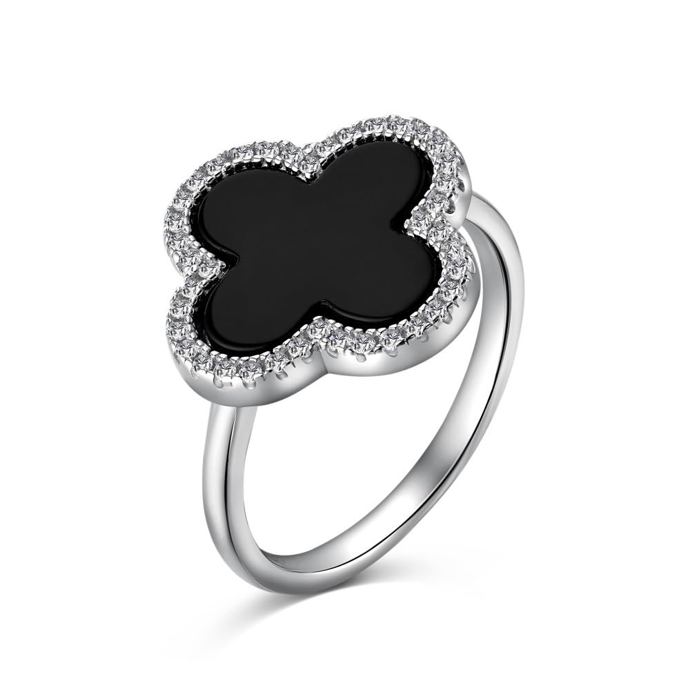 SAR Jewellery Leaf ring with Onyx 17号 SAR Jewellery Leaf ring with Onyx 17号 SAR Jewellery Leaf